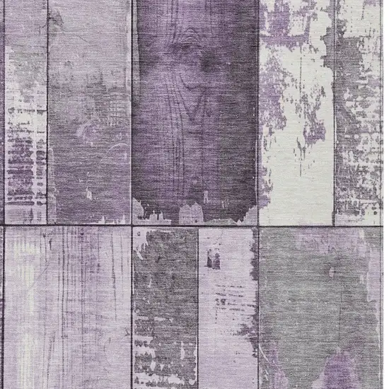 Purple And Gray Geometric Washable Indoor Outdoor Area Rug Photo 6