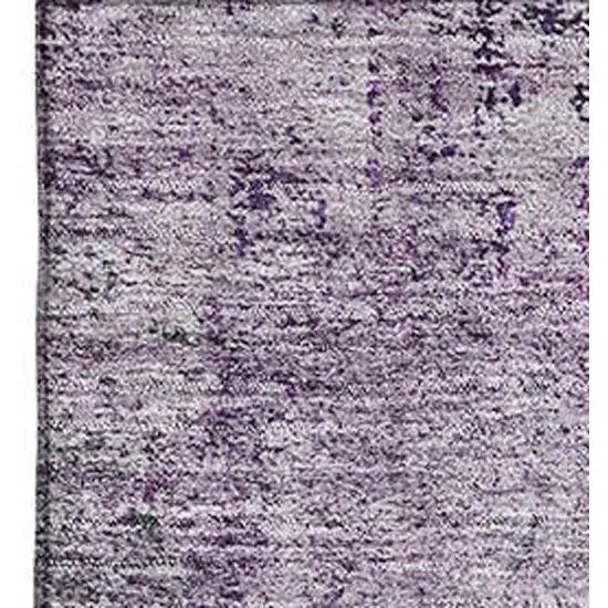 Purple And Gray Oriental Washable Area Rug With UV Protection Photo 2