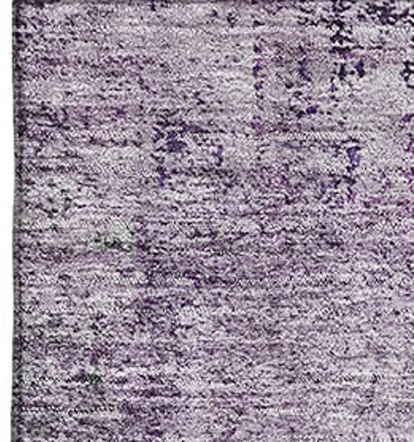 Purple And Gray Oriental Washable Area Rug With UV Protection Photo 2