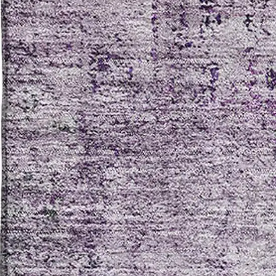 Purple And Gray Oriental Washable Area Rug With UV Protection Photo 2