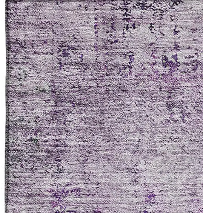 Purple And Gray Oriental Washable Area Rug With UV Protection Photo 3