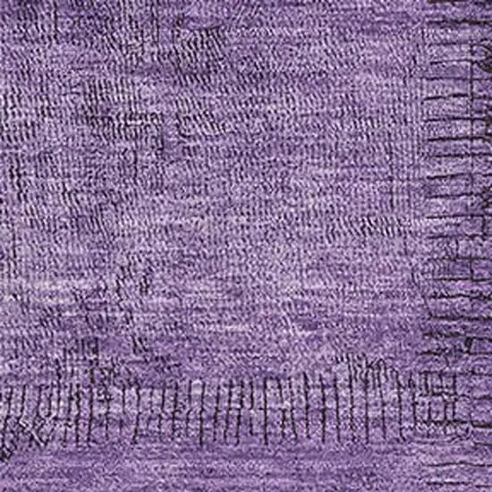 Purple And Gray Patchwork Washable Area Rug With UV Protection Photo 4