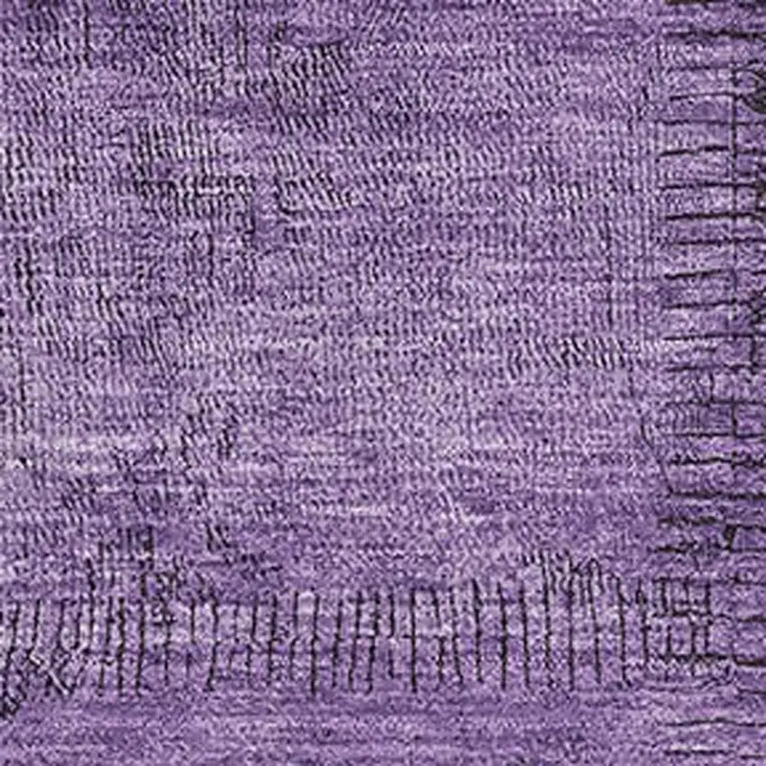 Purple And Gray Patchwork Washable Area Rug With UV Protection Photo 4