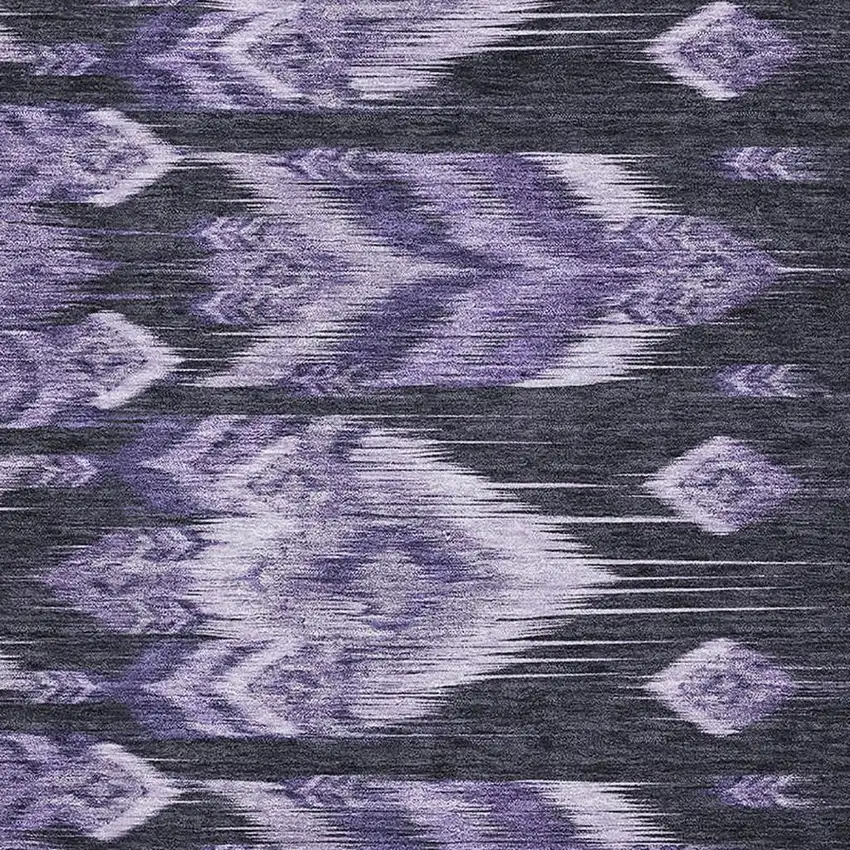 Purple And Gray Southwestern Washable Area Rug With UV Protection Photo 3