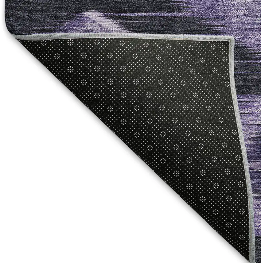 Purple And Gray Southwestern Washable Area Rug With UV Protection Photo 7