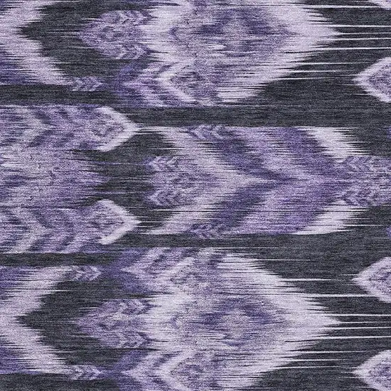 Purple And Gray Southwestern Washable Area Rug With UV Protection Photo 3