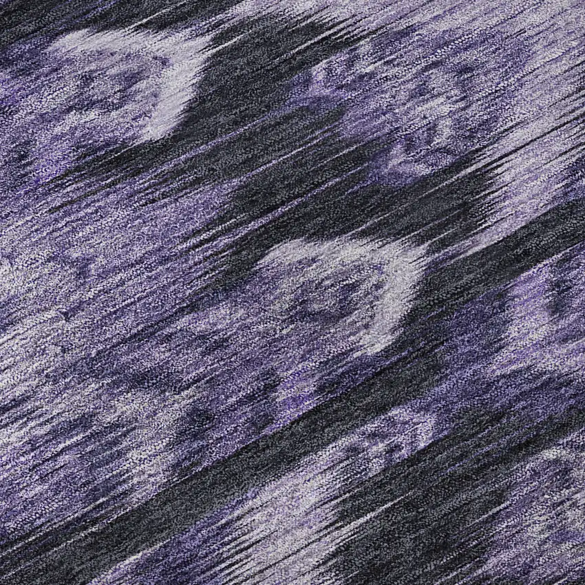 Purple And Gray Southwestern Washable Area Rug With UV Protection Photo 9