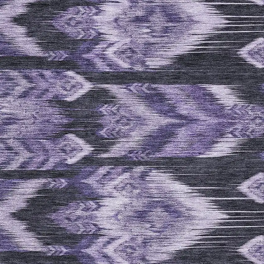 Purple And Gray Southwestern Washable Area Rug With UV Protection Photo 3