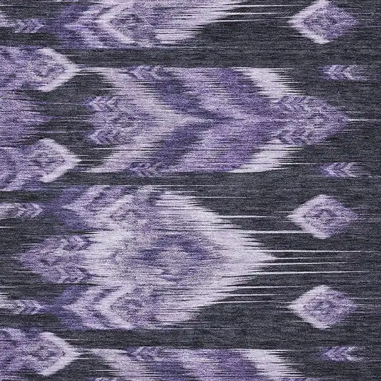 Purple And Gray Southwestern Washable Area Rug With UV Protection Photo 3