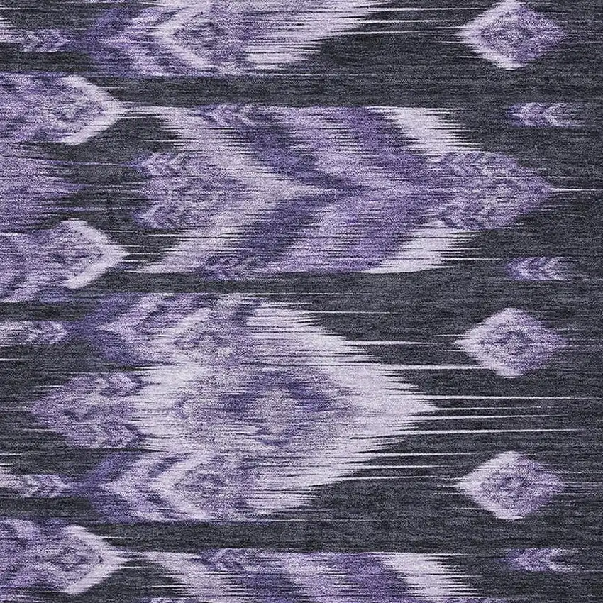 Purple And Gray Southwestern Washable Area Rug With UV Protection Photo 3