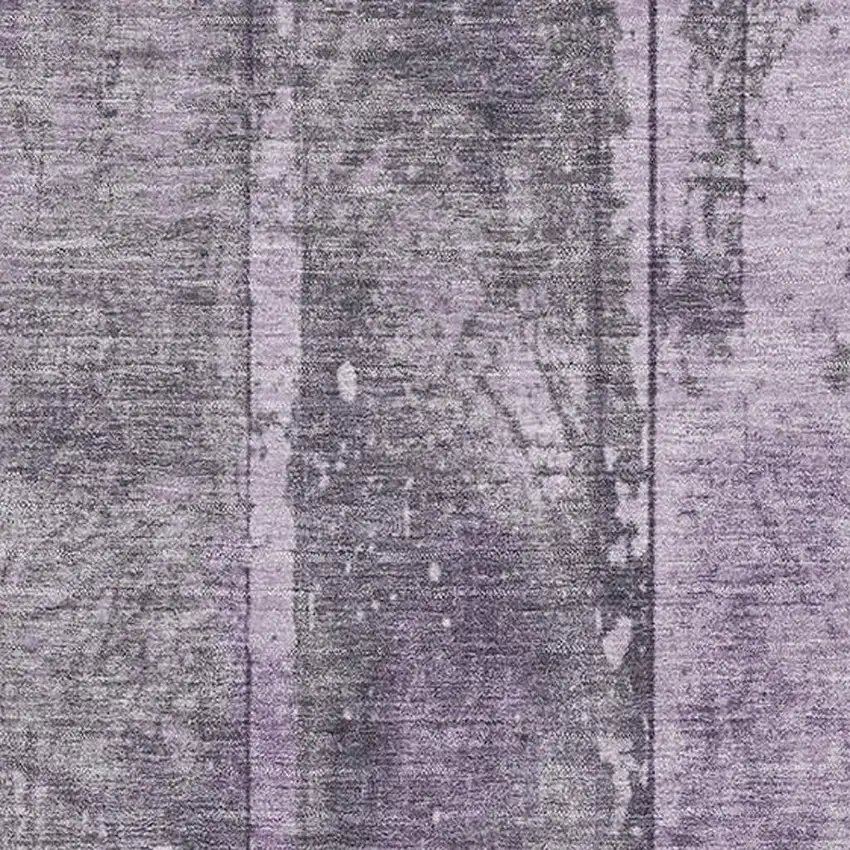 Purple And Gray Striped Washable Area Rug With UV Protection Photo 2