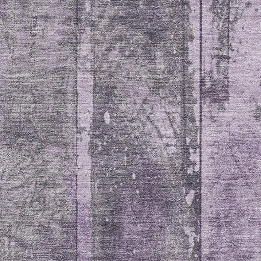 Purple And Gray Striped Washable Area Rug With UV Protection Photo 2