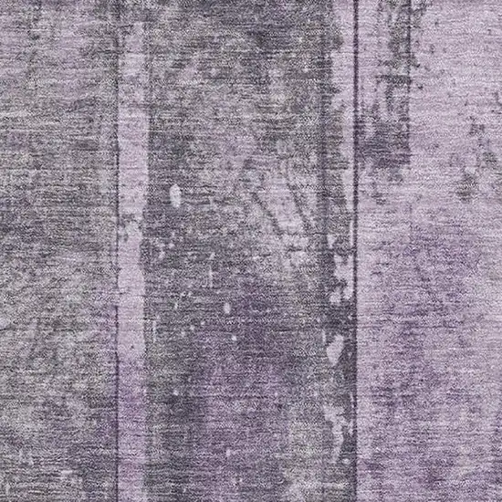 Purple And Gray Striped Washable Area Rug With UV Protection Photo 2