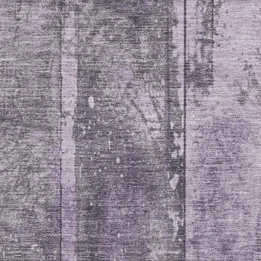 Purple And Gray Striped Washable Area Rug With UV Protection Photo 2
