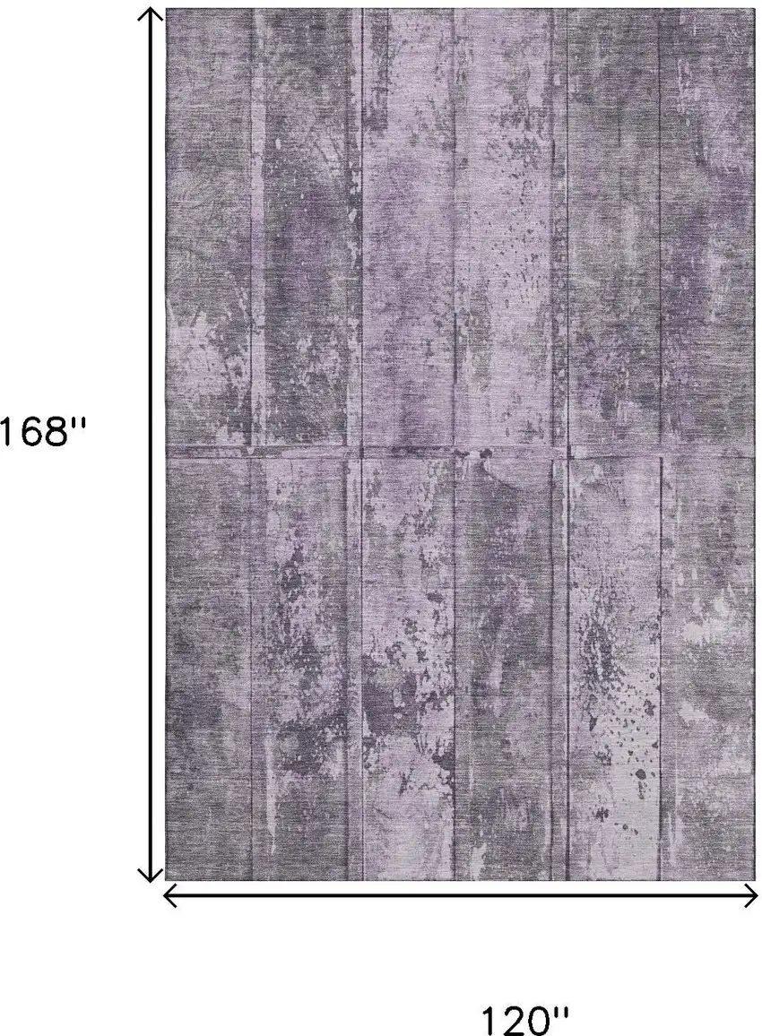 Purple And Gray Striped Washable Area Rug With UV Protection Photo 9