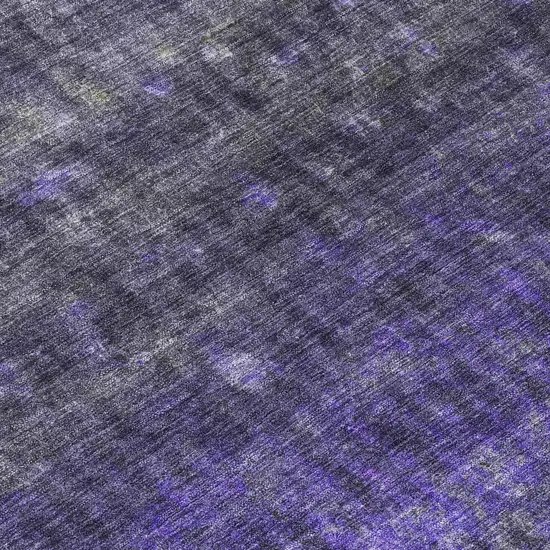 Purple And Gray Striped Washable Indoor Outdoor Area Rug Photo 7