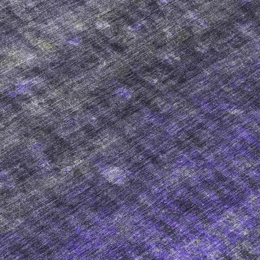 Purple And Gray Striped Washable Indoor Outdoor Area Rug Photo 7