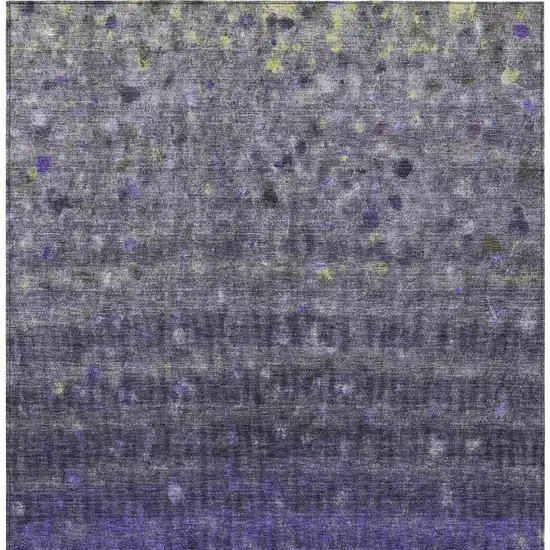 Purple And Gray Striped Washable Indoor Outdoor Area Rug Photo 7