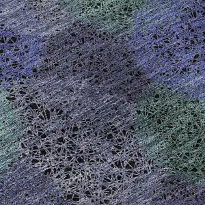 Photo of Purple And Green Abstract Washable Area Rug With UV Protection