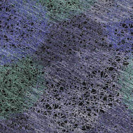 Purple And Green Abstract Washable Area Rug With UV Protection Photo 3