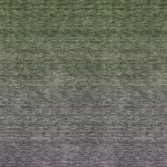 Purple And Green Ombre Washable Area Rug With UV Protection Photo 3