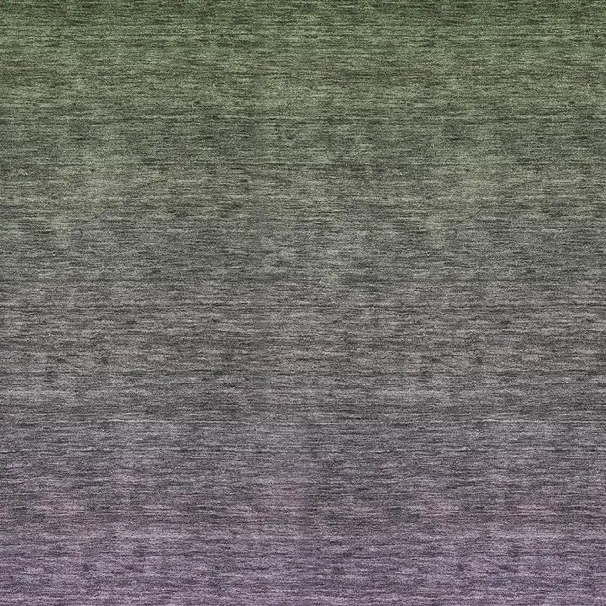 Purple And Green Ombre Washable Area Rug With UV Protection Photo 3