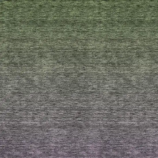 Purple And Green Ombre Washable Area Rug With UV Protection Photo 3