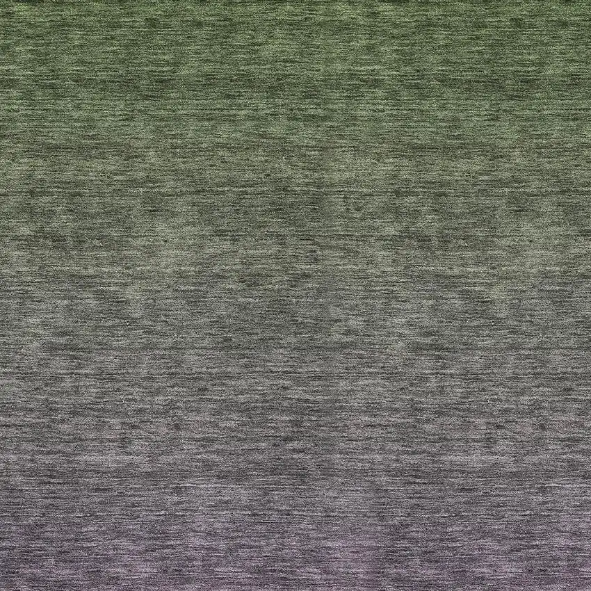 Purple And Green Ombre Washable Area Rug With UV Protection Photo 3
