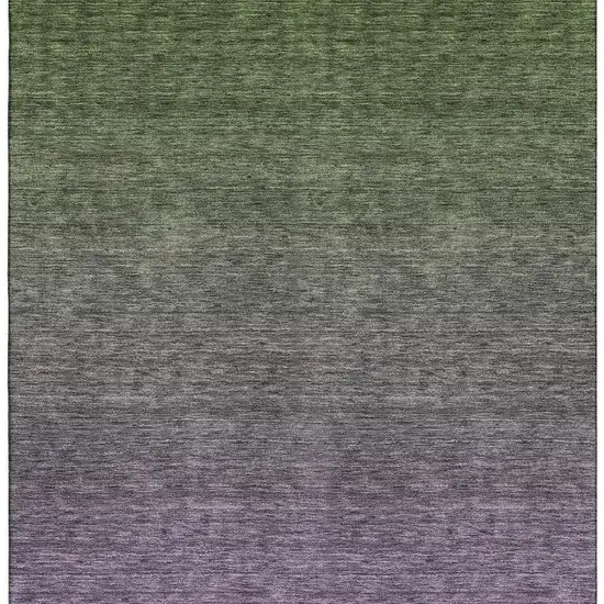 Purple And Green Ombre Washable Area Rug With UV Protection Photo 3
