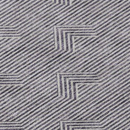 Purple And Ivory Abstract Geometric Washable Area Rug With UV Protection Photo 3