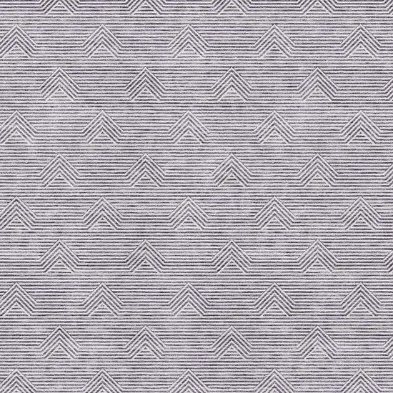 Purple And Ivory Abstract Geometric Washable Area Rug With UV Protection Photo 3