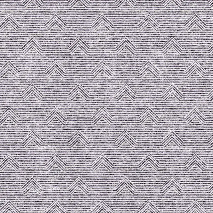 Purple And Ivory Abstract Geometric Washable Area Rug With UV Protection Photo 3