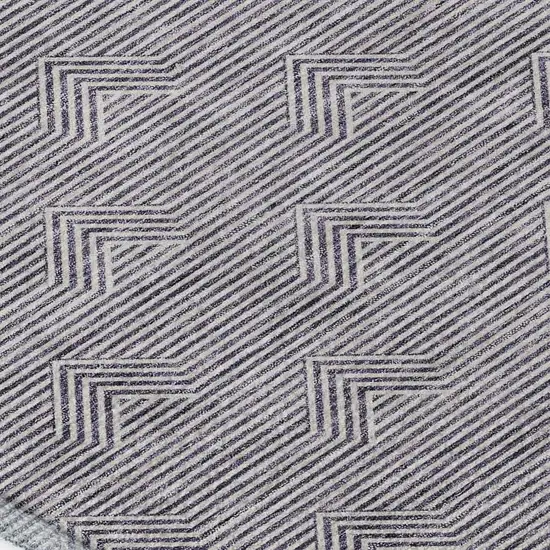 Purple And Ivory Abstract Geometric Washable Area Rug With UV Protection Photo 4