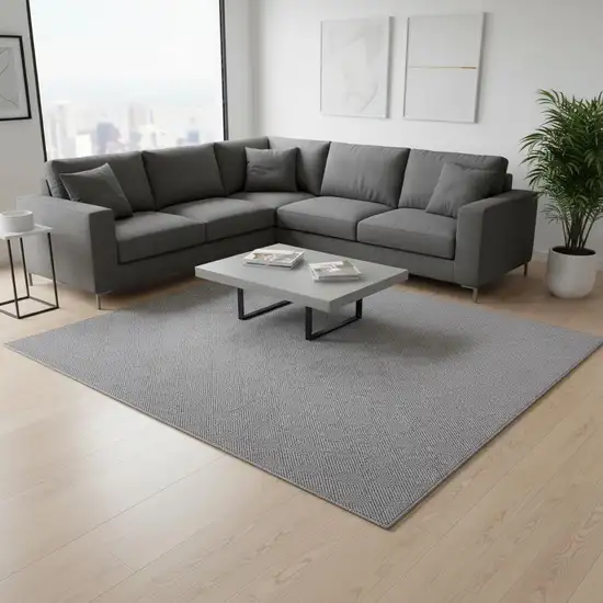 Purple And Ivory Abstract Geometric Washable Area Rug With UV Protection Photo 2