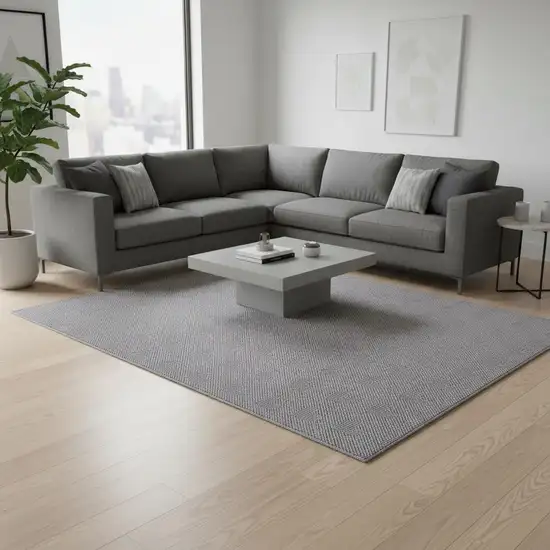 Purple And Ivory Abstract Geometric Washable Area Rug With UV Protection Photo 2