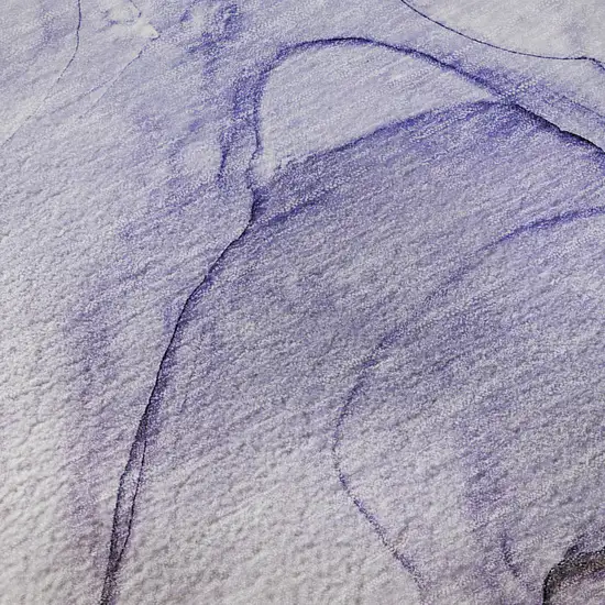 Purple And Ivory Abstract Washable Area Rug With UV Protection Photo 3