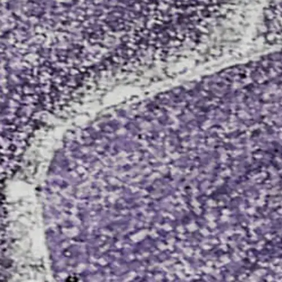 Purple And Ivory Abstract Washable Area Rug With UV Protection Photo 5