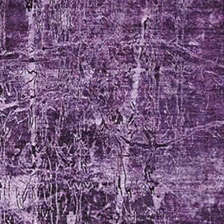 Purple And Ivory Abstract Washable Area Rug With UV Protection Photo 3