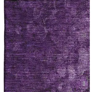 Photo of Purple And Ivory Abstract Washable Area Rug With UV Protection
