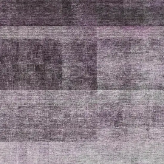 Purple And Ivory Abstract Washable Area Rug With UV Protection Photo 2
