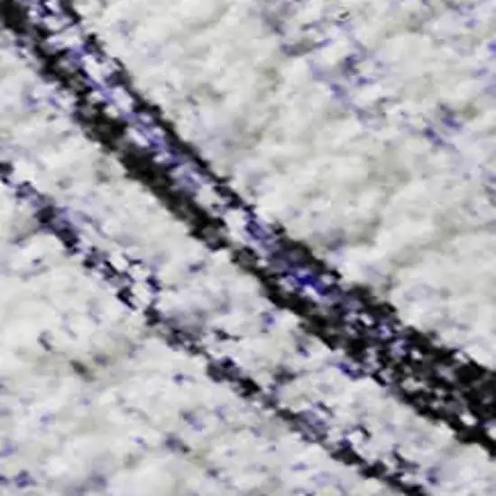 Purple And Ivory Abstract Washable Area Rug With UV Protection Photo 4