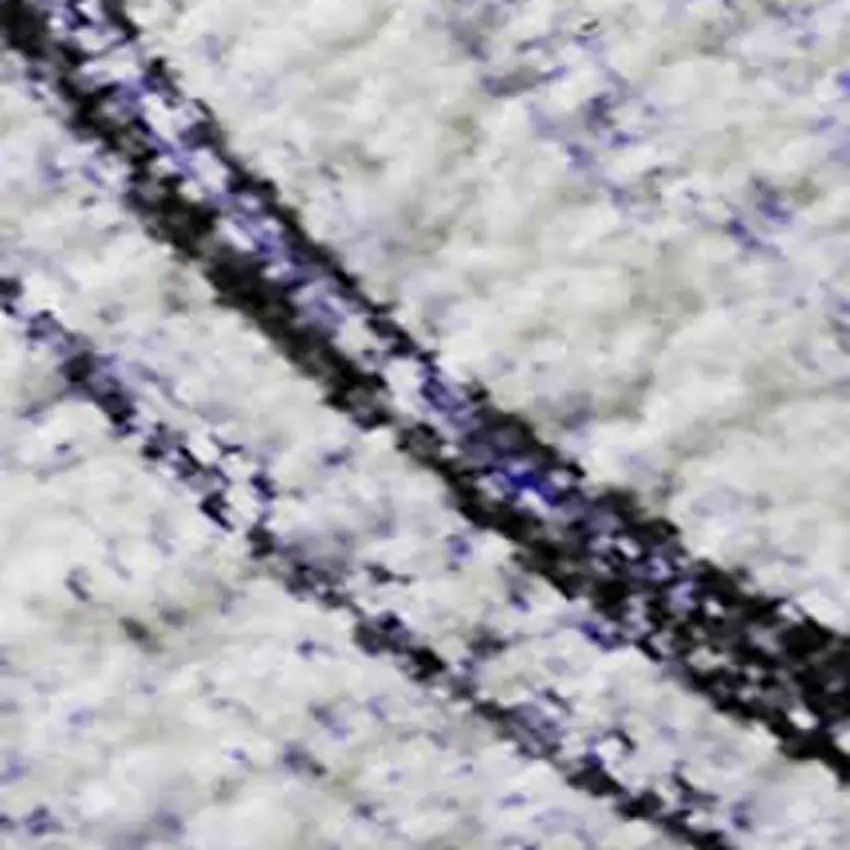 Purple And Ivory Abstract Washable Area Rug With UV Protection Photo 4