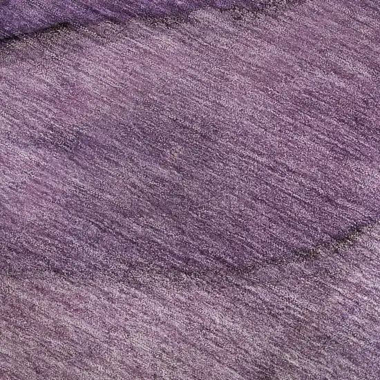 Purple And Ivory Abstract Washable Area Rug With UV Protection Photo 8