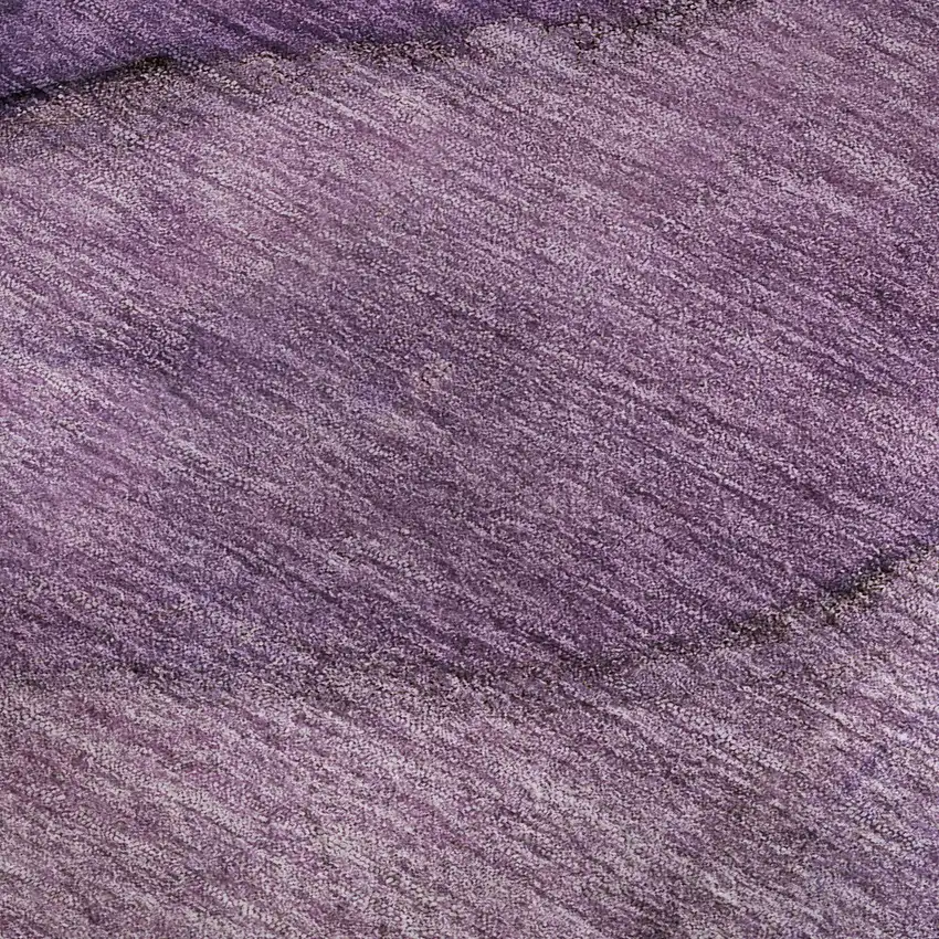 Purple And Ivory Abstract Washable Area Rug With UV Protection Photo 8