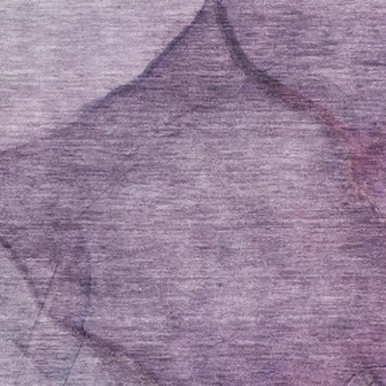 Purple And Ivory Abstract Washable Area Rug With UV Protection Photo 9