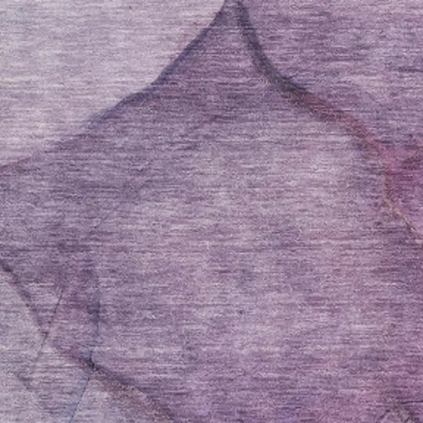 Purple And Ivory Abstract Washable Area Rug With UV Protection Photo 9