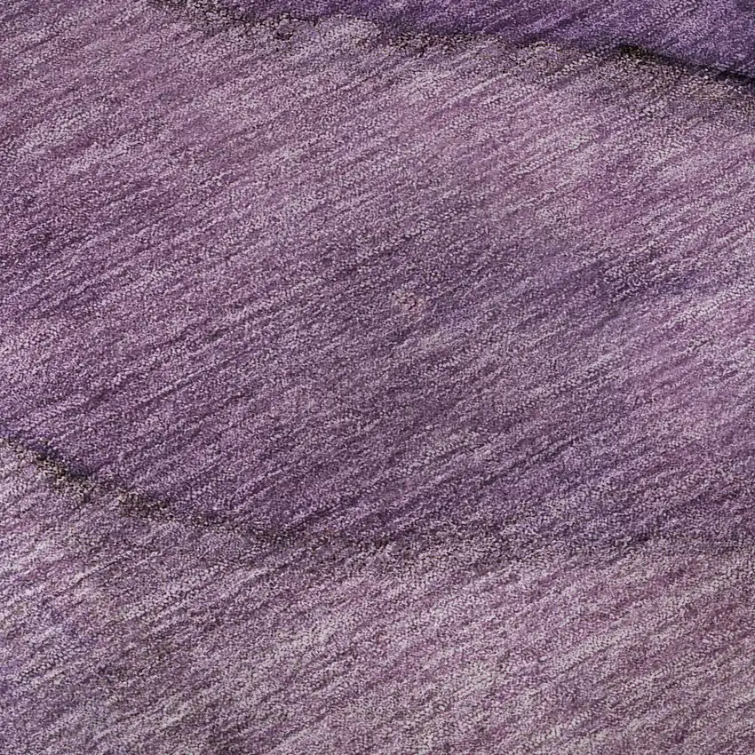 Purple And Ivory Abstract Washable Area Rug With UV Protection Photo 3