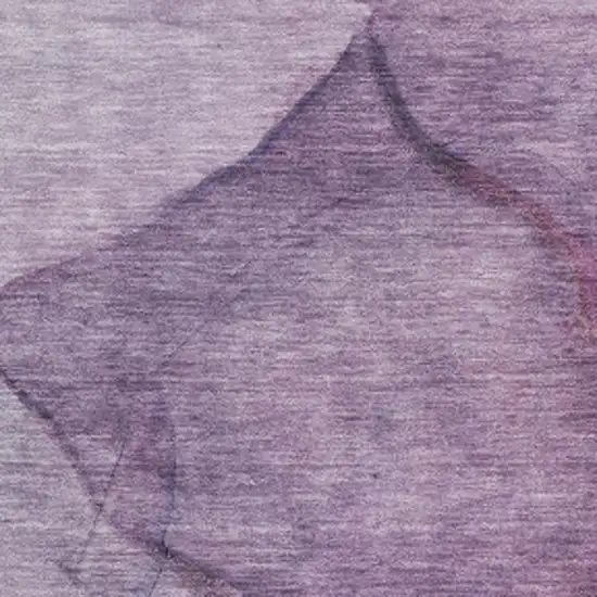 Purple And Ivory Abstract Washable Area Rug With UV Protection Photo 8