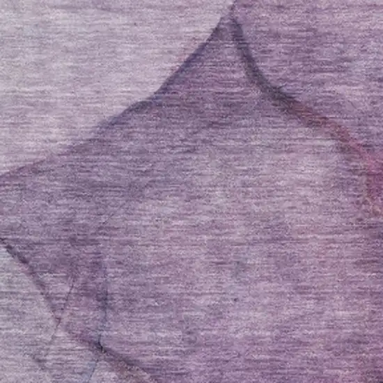 Purple And Ivory Abstract Washable Area Rug With UV Protection Photo 3