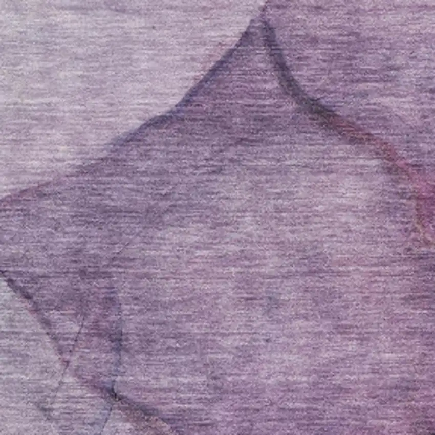 Purple And Ivory Abstract Washable Area Rug With UV Protection Photo 3